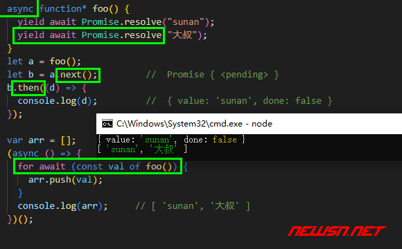 苏南大叔：JavaScript生成器，另外一个yield和await的异步生成器例子 - 