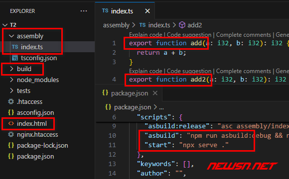 苏南大叔：WebAssembly，通过AssemblyScript编写wasm - 项目目录