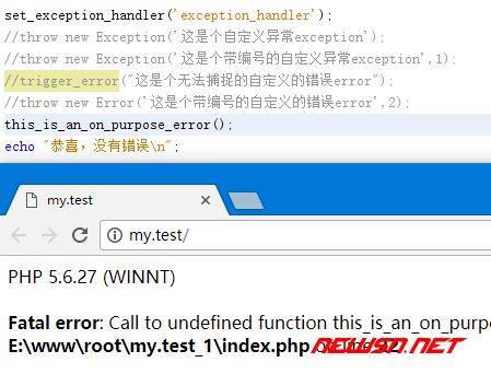 苏南大叔：php错误处理之set_exception_handler - php5_error_sorry