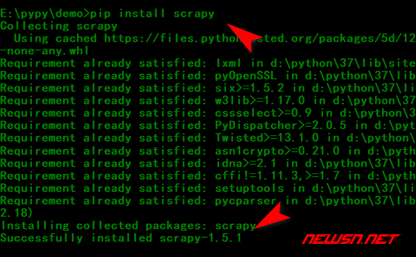 苏南大叔：scrapy爬虫系列：scrapy入门demo - pip_install_scrapy_cmd