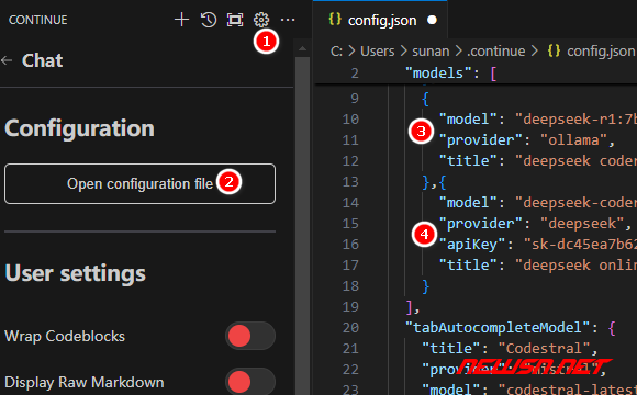 苏南大叔：vscode插件Continue，利用大模型分析需求自动写代码 - 配置大模型