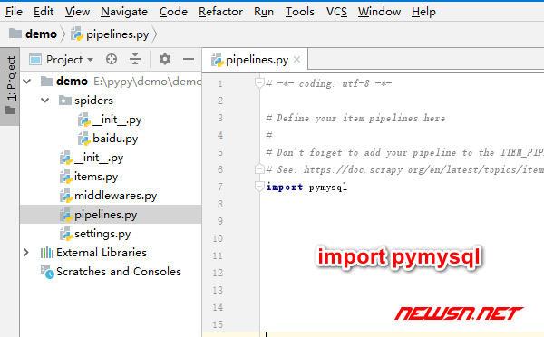 苏南大叔：scrapy爬虫系列：利用pymysql操作mysql数据库 - import_pymysql