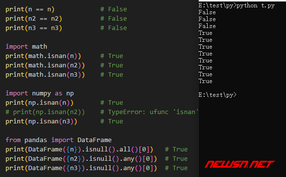 苏南大叔：python编程，如何判断变量是否为缺失值NaN？NaN表述 - 其余判断方式