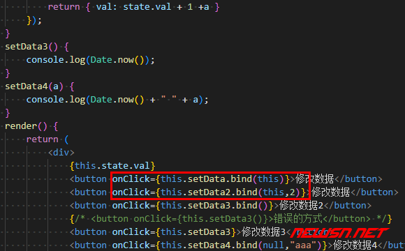 苏南大叔：react项目，如何编写按钮事件的绑定代码？ - bind-1