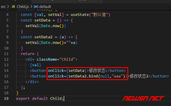 苏南大叔：react项目，如何编写按钮事件的绑定代码？ - bind-2