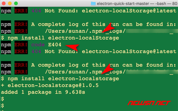 苏南大叔：electron-localStorage，如何在主进程和渲染进程中使用? - npm-install-command