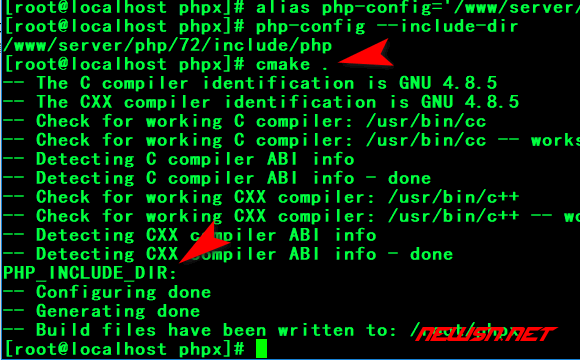 苏南大叔：phpx 编译错误：php.h: No such file or directory - cmake_prepare
