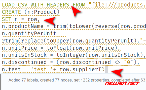 苏南大叔：neo4j图数据库，如何使用cypher语句直接导入csv文件？ - 导入product标签节点并进行加工
