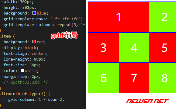 苏南大叔：如何理解grid网格布局？与flex弹性盒子布局有何区别？ - grid布局