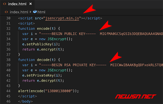 苏南大叔：js如何使用RSA加密或解密数据？jsencrypt使用指南 - rsa-encode-decode