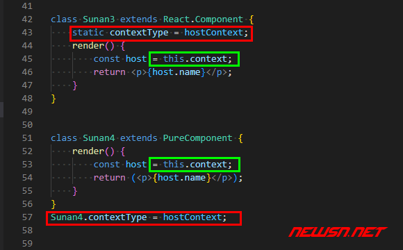 苏南大叔：react教程，如何使用 context 实现组件多层嵌套传值？ - 子组件代码2