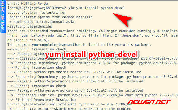 苏南大叔：centos系统，python.h文件没有找到，该怎么办？ - yum-install-python-devel