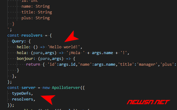 苏南大叔：GraphQL.js配合Apollo的例子，ApolloServer如何使用？ - 默认参数传递