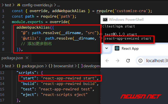 苏南大叔：create-react-app项目，自定义别名方案三：customize-cra - 运行成功
