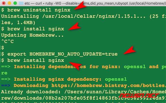 苏南大叔：nginx报错：libssl library not loaded 的解决方案 - brew-install-nginx