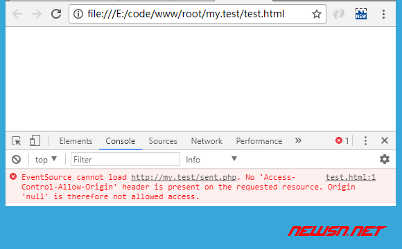 苏南大叔：html5的服务器端推送事件Server-Sent Events解析 - 002_不支持跨域