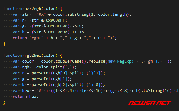 苏南大叔：js代码，颜色hex色号和rgb色值如何转化？ - 转换代码
