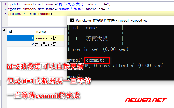 苏南大叔：mysql悲观锁，如何理解mysql的select for update行级锁？ - 等待commit