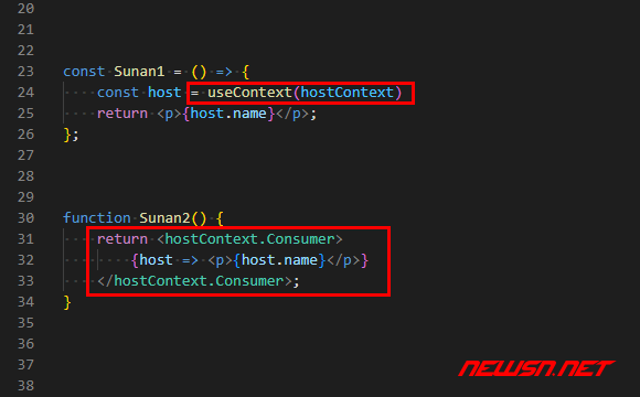 苏南大叔：react教程，如何使用createContext 实现组件多层嵌套传值？ - 第一种写法