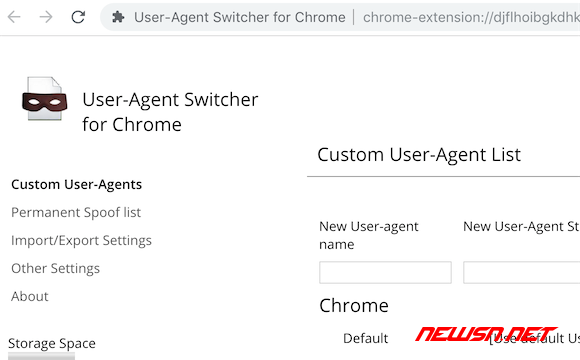 苏南大叔：谷歌浏览器更换 user agent 扩展：User-Agent Switcher - user-agent-new
