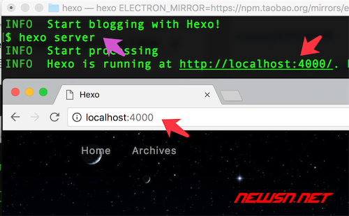 苏南大叔：如何安装基于nodejs的博客系统hexo？ - hexo_server