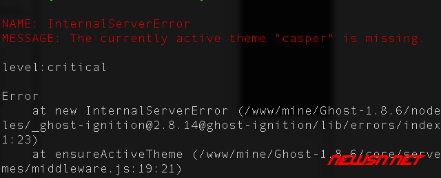 苏南大叔：ghost 博客如何通过源码初始化安装？ - ghost_error_solve_15