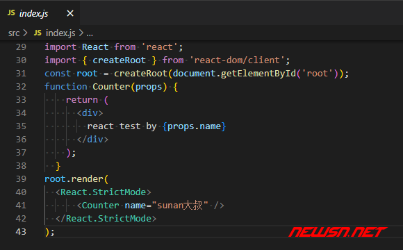 苏南大叔：react教程，如何搭建自己的webpack+react环境？ - 测试代码