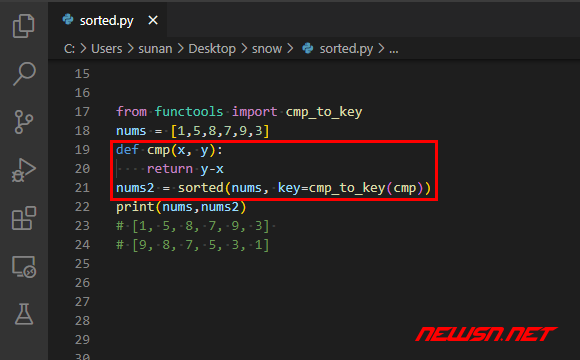 苏南大叔：python代码，如何理解sorted排序里的cmp_to_key函数？ - cmp_to_key_code