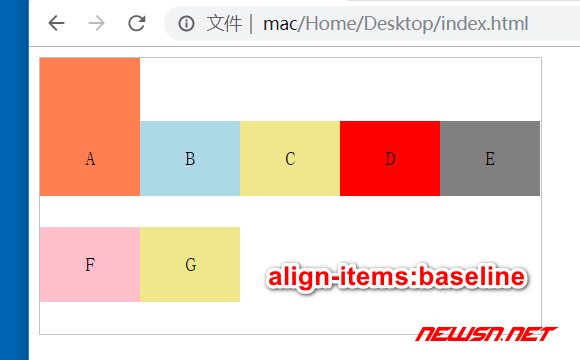 苏南大叔：网页css布局，flex弹性盒子，容器如何设置对齐方式？ - align-items-baseline