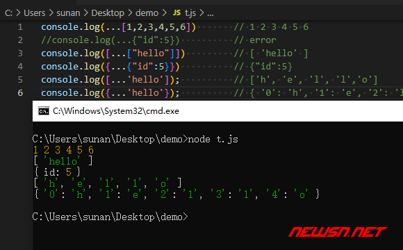 苏南大叔：js代码，三个点扩展运算符如何解包数据array/object/string？ - dot-dot-dot-1