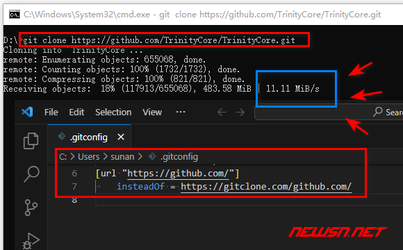 苏南大叔：无法打开github.com，如何下载项目代码？git clone命令加速 - gitclone下载神速