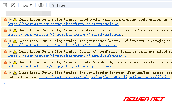 苏南大叔：React路由，如何禁用Future Flag警告？console函数劫持 - future-flag-warning