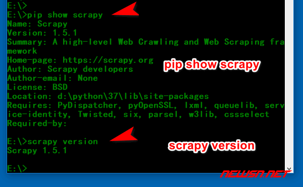 苏南大叔：如何查看 python / pip / pip package 的版本号? - scrapy_version
