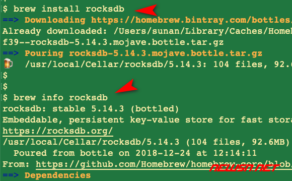 苏南大叔： rocksdb 小白入门体验，mac 系统如何安装 rocksdb? - brew info rocksdb