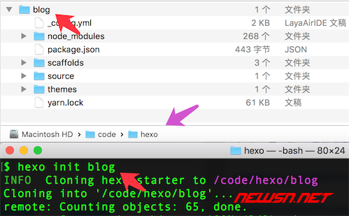 苏南大叔：如何安装基于nodejs的博客系统hexo？ - hexo_init_blog