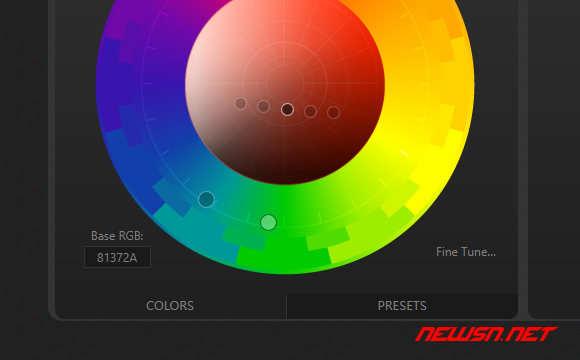 苏南大叔：配色参考方案工具 paletton 如何使用？颜色创意灵感工具 - 左侧面板