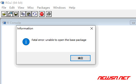 苏南大叔：R语言报错：unable to open the base package - error-rstudio-base-package