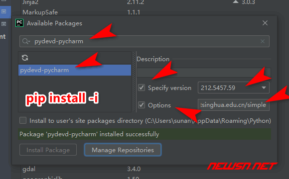 苏南大叔：pycharm如何安装配置代码单步调试工具pydevd？ - pydevd-charm-packages-2
