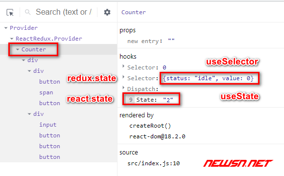 苏南大叔：create-react-app的redux范例，通过useSelector获得state - usestate-useselector
